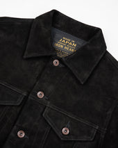 Horsehide Suede Modified Type III Jacket - Black
