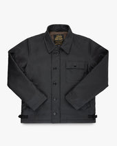 Oiled Whipcord A2 Deck Jacket - Black
