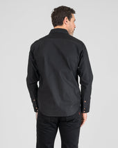 8oz Military Whipcord CPO Shirt - Black
