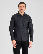 12oz Military Moleskin Western Shirt - Black