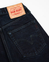 14oz Selvedge Denim Super Slim Cut Jeans - Indigo Overdyed Black (IH-555S-142od) Tag 30, Hemmed to 29.4