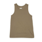 U Neck Tank Top In High Gauge Cotton Jersey