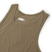 U Neck Tank Top In High Gauge Cotton Jersey
