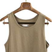 U Neck Tank Top In High Gauge Cotton Jersey