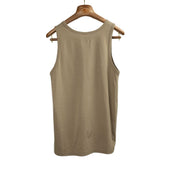 U Neck Tank Top In High Gauge Cotton Jersey