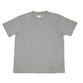 Crewneck Tee In Heather Grey High Gauge Cotton Jersey