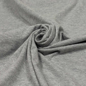 Crewneck Tee In Heather Grey High Gauge Cotton Jersey