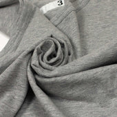 U Neck Tank Top In Heather Grey High Gauge Cotton Jersey