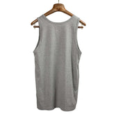 U Neck Tank Top In Heather Grey High Gauge Cotton Jersey