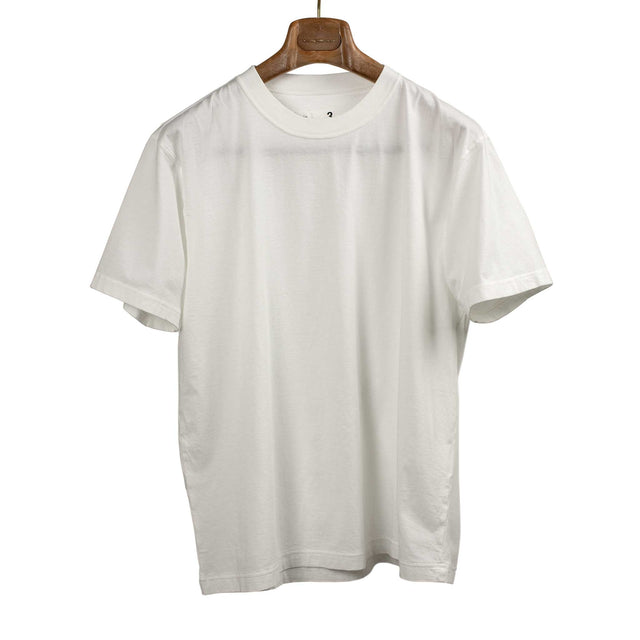 Crewneck tee in off white high-gauge cotton jersey