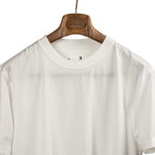 Crewneck Tee In Off White High Gauge Cotton Jersey