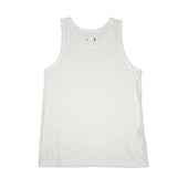 U Neck Tank Top In Off White High Gauge Cotton Jersey