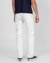 13.5oz Denim Slim Straight Cut Jeans - White