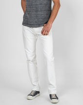 13.5oz Denim Slim Tapered Cut Jeans - White