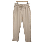 Two-pleat tapered trousers in Kurashiki natural 10oz washed cotton canvas