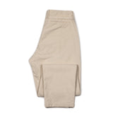 Two Pleat Tapered Trousers In Kurashiki Natural 10oz Washed Cotton Canvas