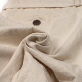 Two Pleat Tapered Trousers In Kurashiki Natural 10oz Washed Cotton Canvas