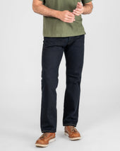 14oz Selvedge Denim Straight Cut Jeans - Indigo Overdyed Black