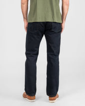 14oz Selvedge Denim Straight Cut Jeans - Indigo Overdyed Black