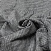 Western Shirt In Grey Microtooth Cotton With Yellow Snap Buttons