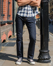 17oz Selvedge Denim Slim Cut Jeans - Natural Indigo