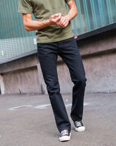 14oz Selvedge Denim Slim Straight Cut Jeans - Indigo Overdyed Black