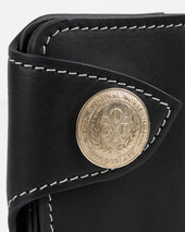 OGL Brave Horsehide Condor Mid Wallet - Black