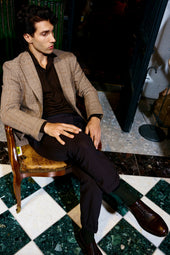 Architects Unstructured Blazer - Wool & Cashmere - Sand Prince of Wales