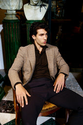 Architects Unstructured Blazer - Wool & Cashmere - Sand Prince of Wales