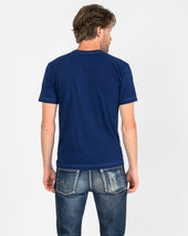 UTILITEES - 5.5oz Loopwheel Crew Neck T-Shirt - Pure Indigo