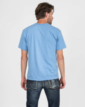UTILITEES - 5.5oz Loopwheel Crew Neck T-Shirt - Light Blue