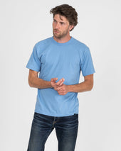UTILITEES - 5.5oz Loopwheel Crew Neck T-Shirt - Light Blue