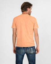 UTILITEES - 5.5oz Loopwheel Crew Neck T-Shirt - Hand Dyed Peach