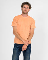 UTILITEES - 5.5oz Loopwheel Crew Neck T-Shirt - Hand Dyed Peach
