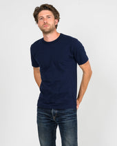 UTILITEES - 5.5oz Loopwheel Crew Neck T-Shirt - Navy Blue