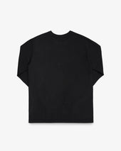 11oz Cotton Knit Long Sleeved Crew Neck Sweater - Black