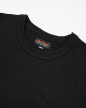 11oz Cotton Knit Long Sleeved Crew Neck Sweater - Black