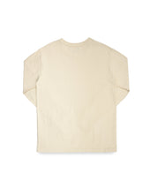 11oz Cotton Knit Long Sleeved Crew Neck Sweater - Cream