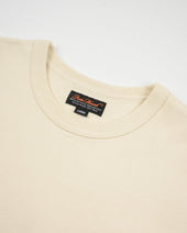 11oz Cotton Knit Long Sleeved Crew Neck Sweater - Cream