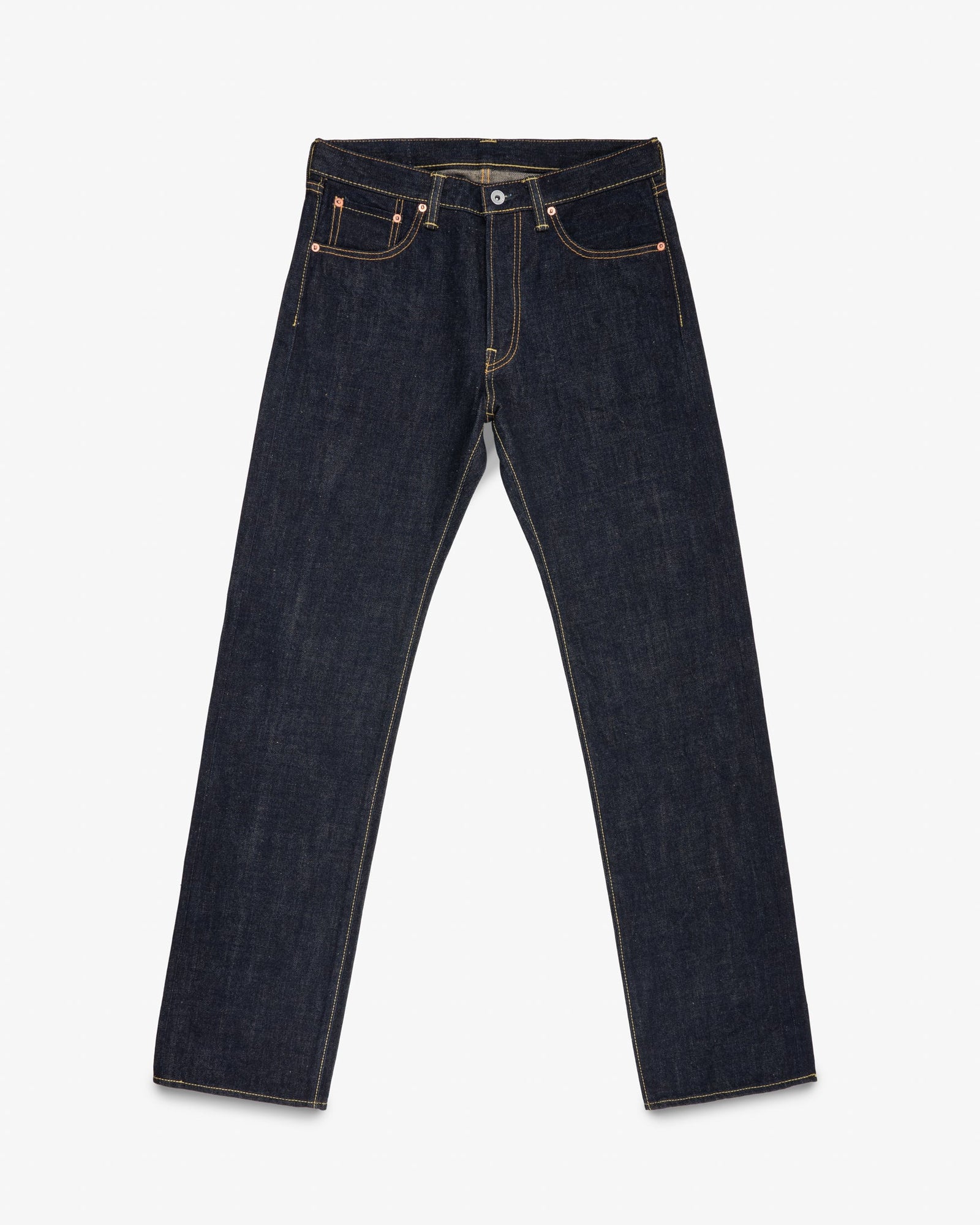 17oz Selvedge Denim Straight Cut Jeans - Natural Indigo