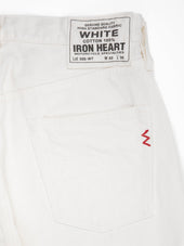 13.5oz Denim Super Slim Cut Jeans - White (IH-555-WT) Tag 33, Hemmed to 30.2"