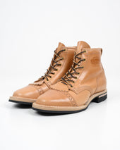 Iron Heart Int'l x Wesco® 7" Toe Cap Boot - The "Guildsman" - Natural Horsehide