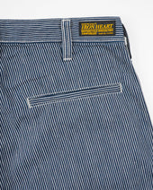 10.5oz Narrow Stripe Hickory Cargo Pants - Indigo
