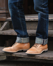 Iron Heart Int'l x Wesco® 7" Toe Cap Boot - The "Guildsman" - Natural Horsehide