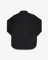 14oz Selvedge Denim Western Shirt - Black/Black