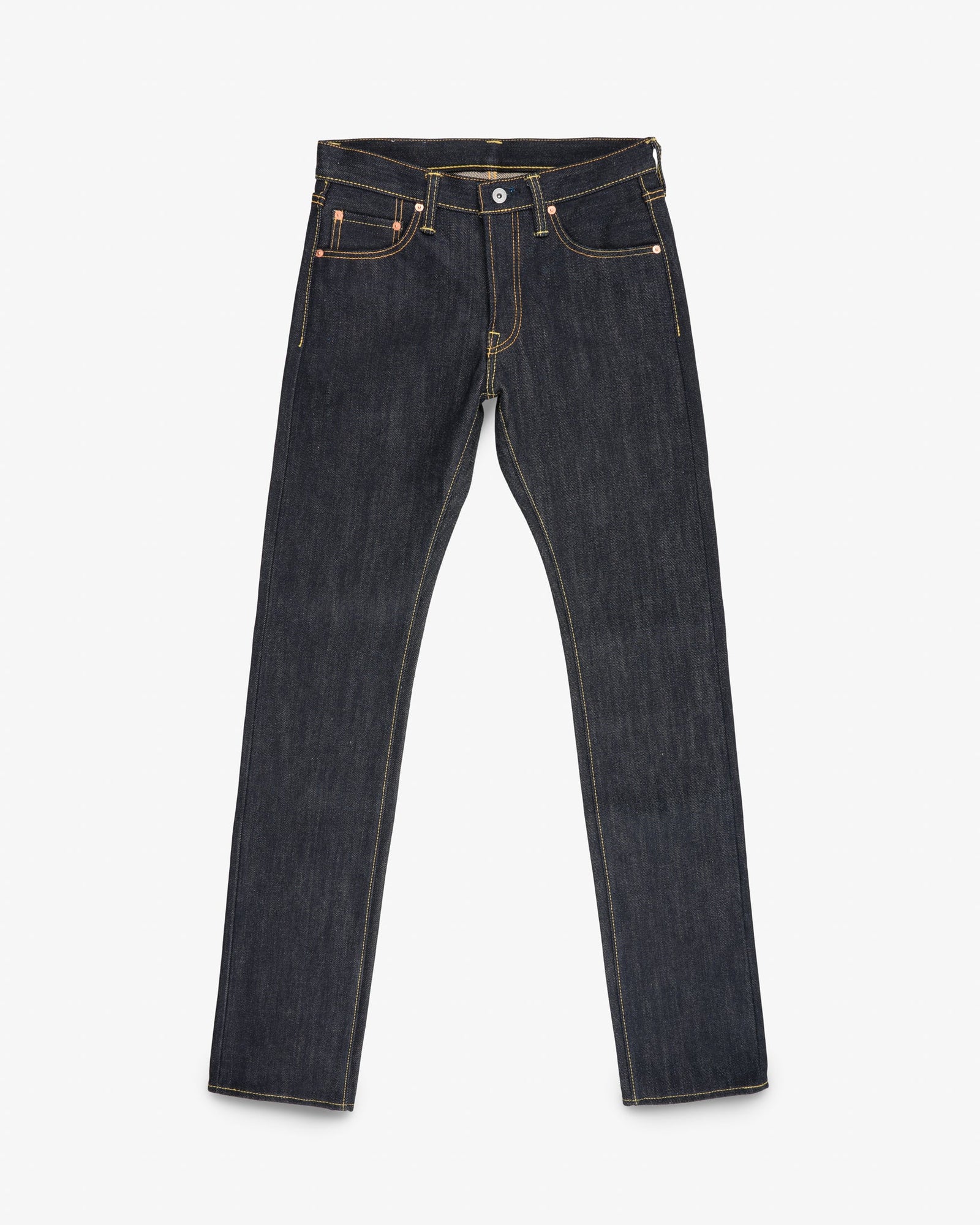 25oz Selvedge Denim Slim Tapered Cut Jeans - Indigo