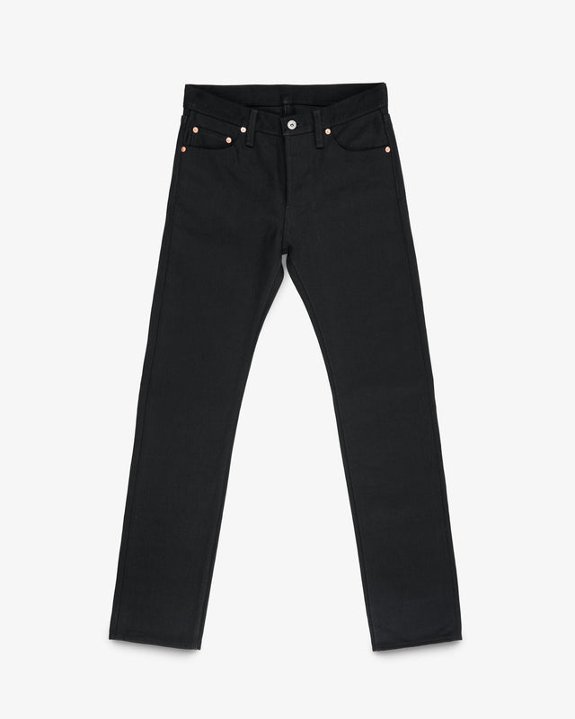 21oz Selvedge Denim Slim Straight Cut - Superblack Non-Fade