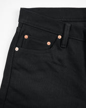 21oz Selvedge Denim Slim Straight Cut - Superblack Non-Fade