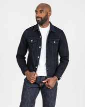 16oz Slubby Selvedge Denim Type III Jacket - Indigo Overdyed Black