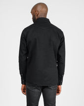 14oz Selvedge Denim Western Shirt - Black/Black